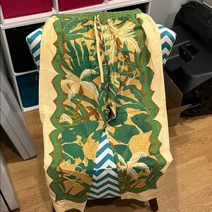 FARM Rio Tropical Print Pants - Green and Yellow